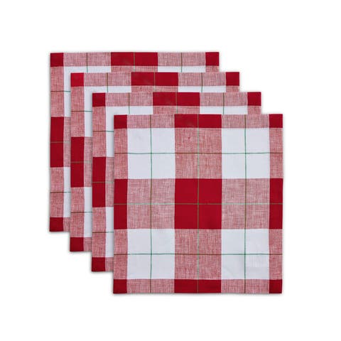 Linen Square Placemats - Very Merry Plaid