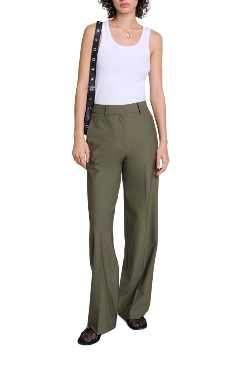 maje Straight-leg suit trousers, Main, color, 