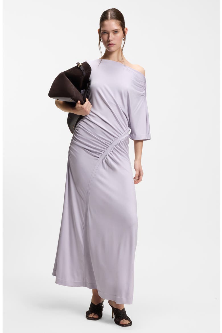 Ecaren Ruched Jersey Dress, Alternate, color, LAVENDAR TIDE