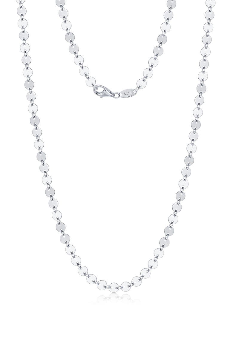 Lola Disc Chain Necklace, Main, color, SILVER