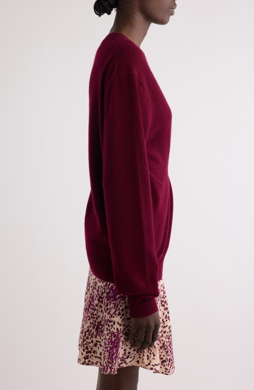 Isabel Marant Ilaria Twisted Merino Wool & Cashmere Sweater In Burgundy