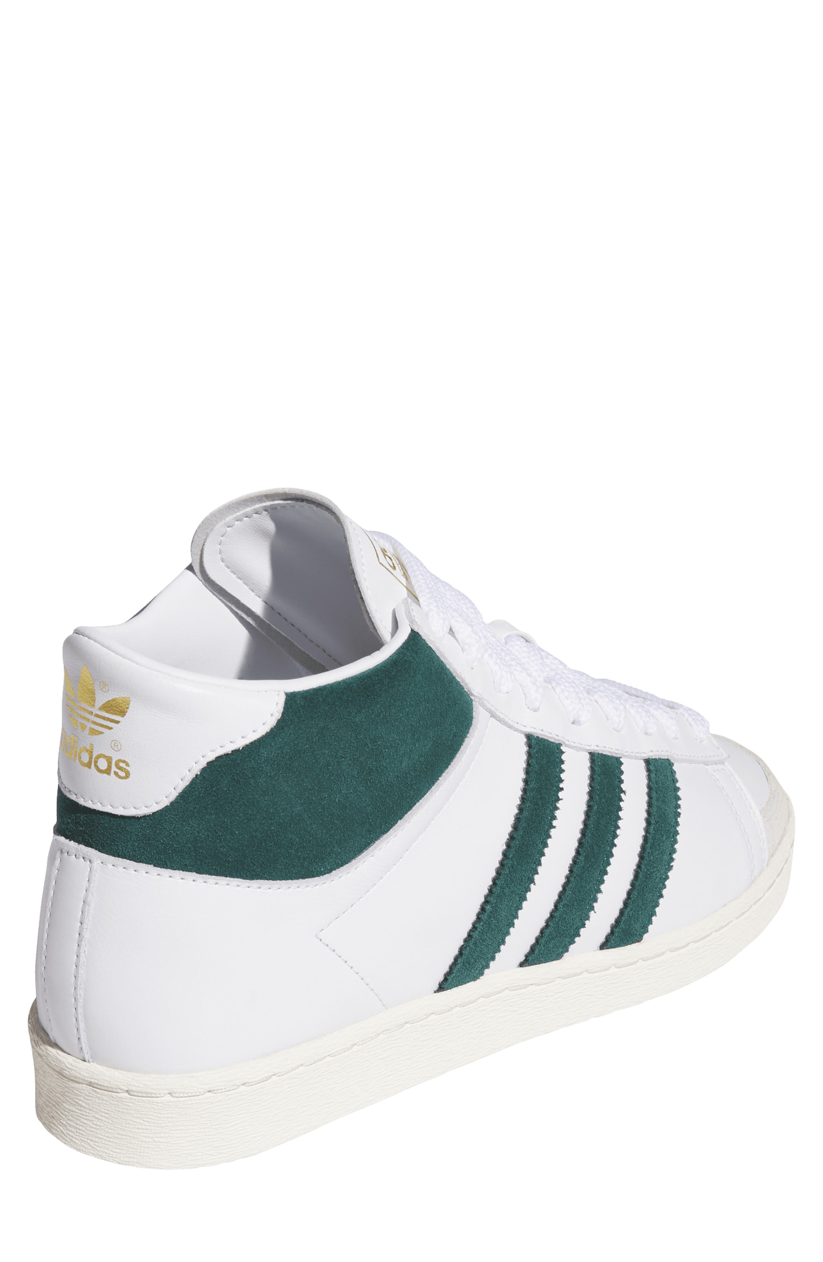 adidas Gender Inclusive Jabbar Hi Basketball Sneaker, Alternate, color, White/ Green/ Off White