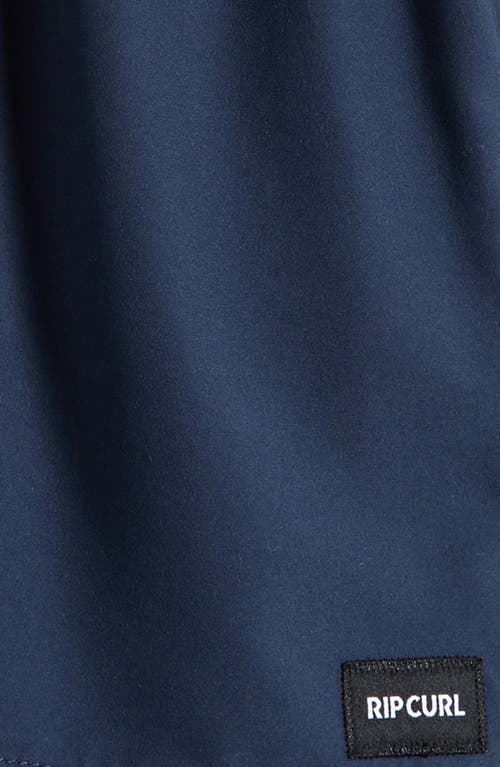 Rip Curl Kids' Offset Swim Trunks In Navy