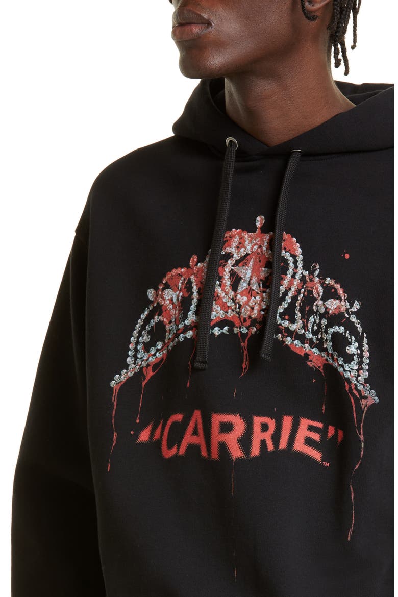 Carrie Tiara Graphic Hoodie, Alternate, color, BLACK 999