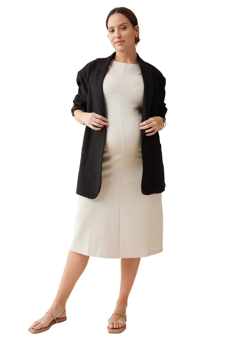 Sleeveless Maternity Dress, Alternate, color, STONE