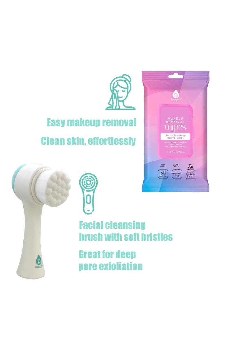 PURSONIC Nourishing Beauty Bundle Fractionated Coconut Oil (16 Oz) & Boar Bristle Bath Brush, Alternate, color, Multicolor