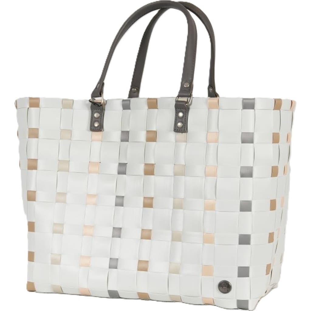 Handed By Dots Recycled Plastic Weekender Bag In Misty Grey Mix