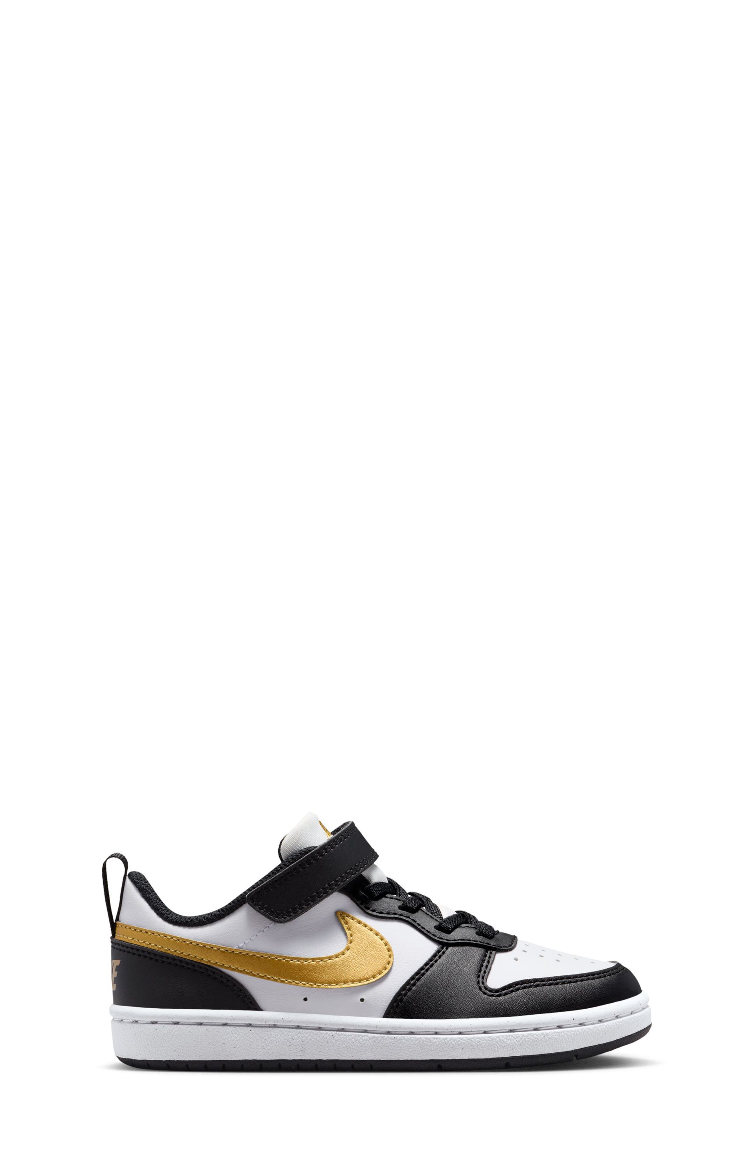 Nike Kids' Court Borough Low Recraft Sneaker, Alternate, color, Black/ Metallic Gold/ Black