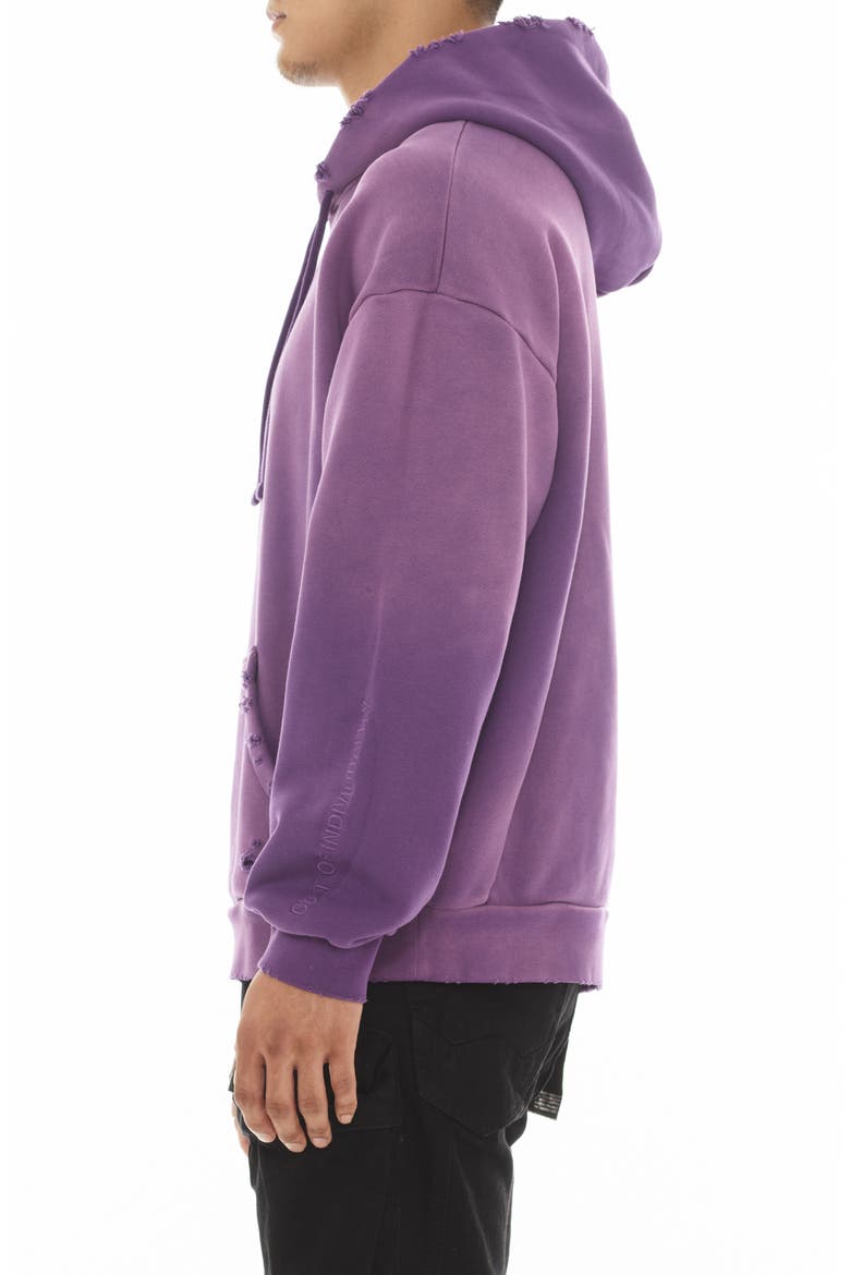 Core Distressed French Terry Pullover Hoodie, Alternate, color, DUSTY LAVENDER