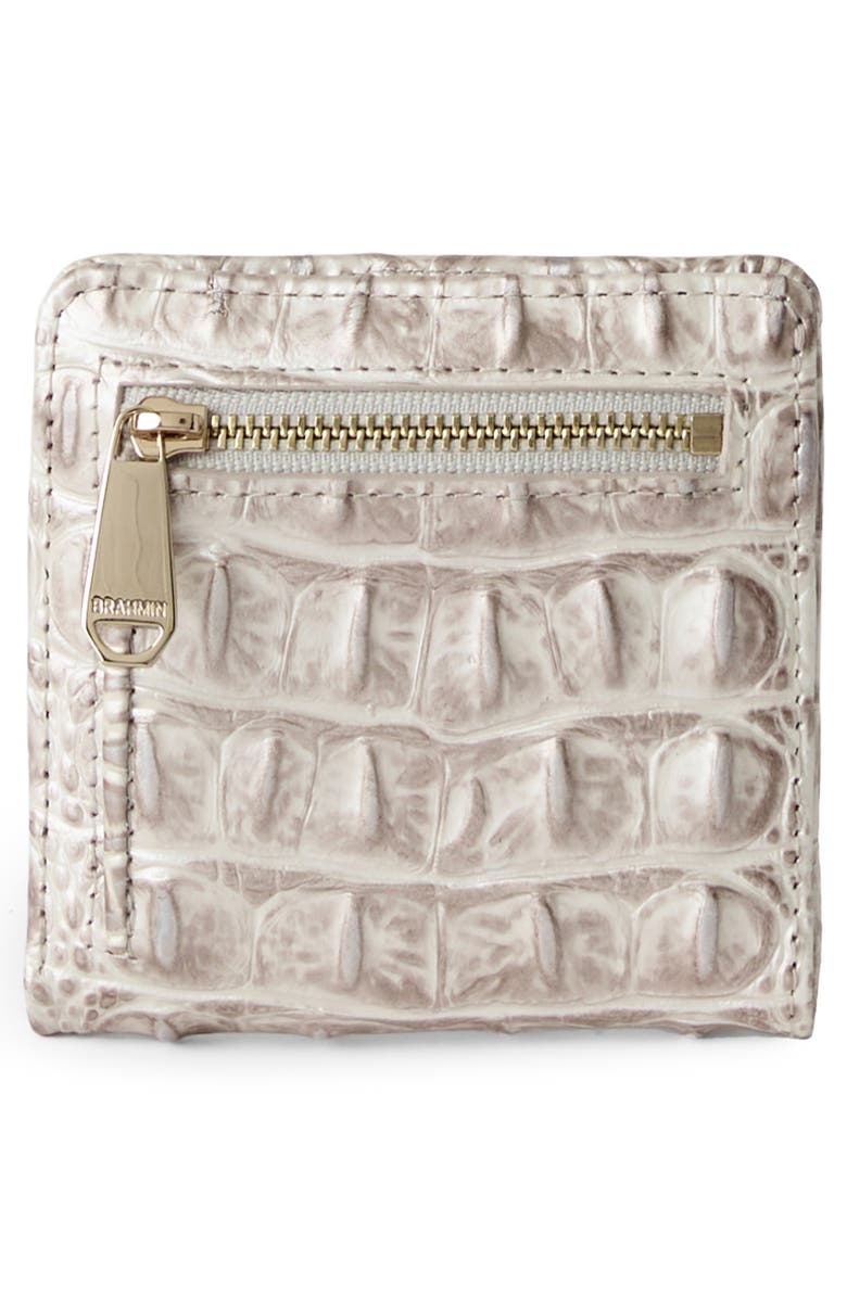 Brahmin Jane Croc Embossed Leather Wallet, Alternate, color, Pristine Melbourne