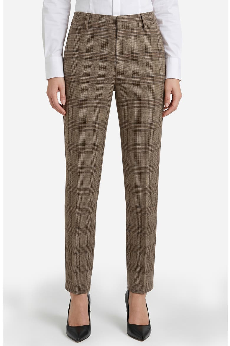Kelsey Plaid Tapered Leg Pants, Main, color, DRIFTWOOD/ MULTI GLEN PLAID