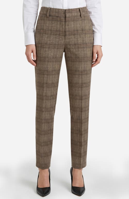 Liverpool Los Angeles Kelsey Plaid Tapered Leg Pants in Driftwood/multi Glen Plaid at Nordstrom, Size 14