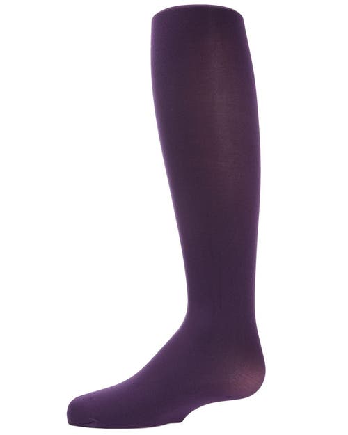 Memoi Big Kids Winter Opaque Nylon Tights In Brown