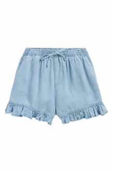 Tractr Kids' Chambray Ruffle Hem Shorts