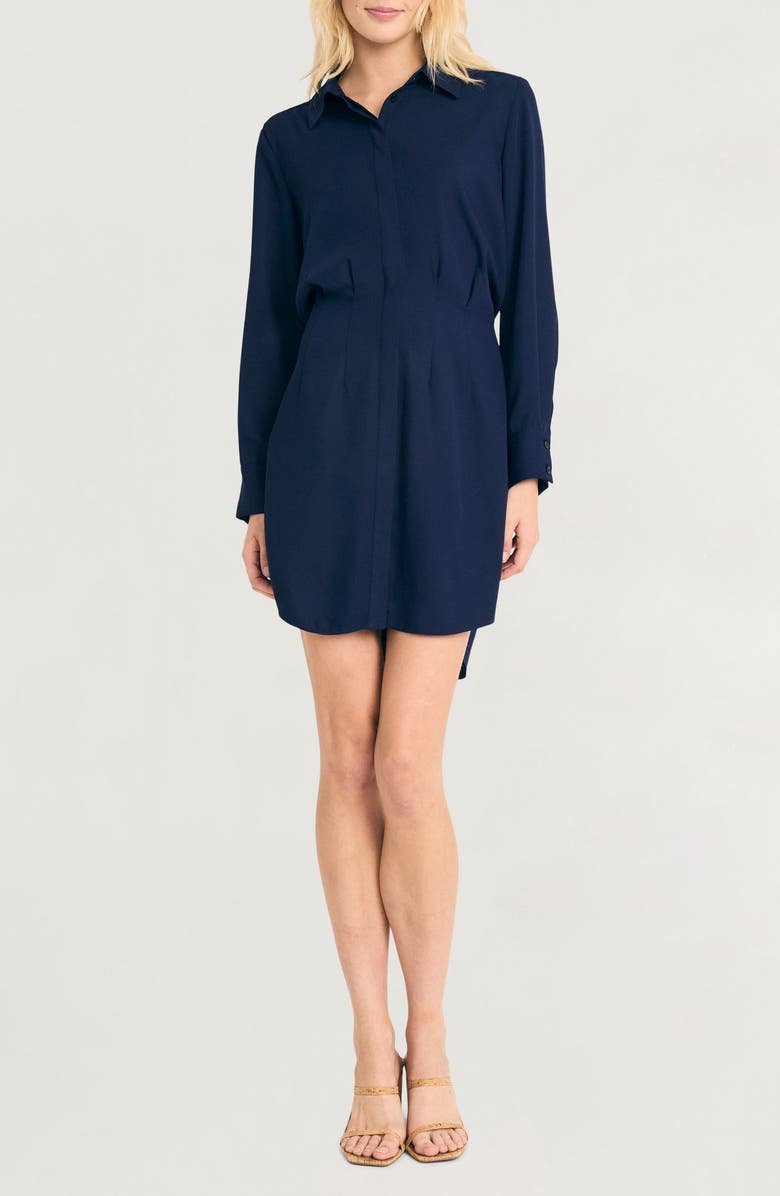 Luxely Long Sleeve Shirt Dress, Main, color, 