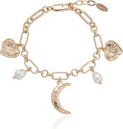 Ettika Celestial Imitation Pearl Charm Bracelet