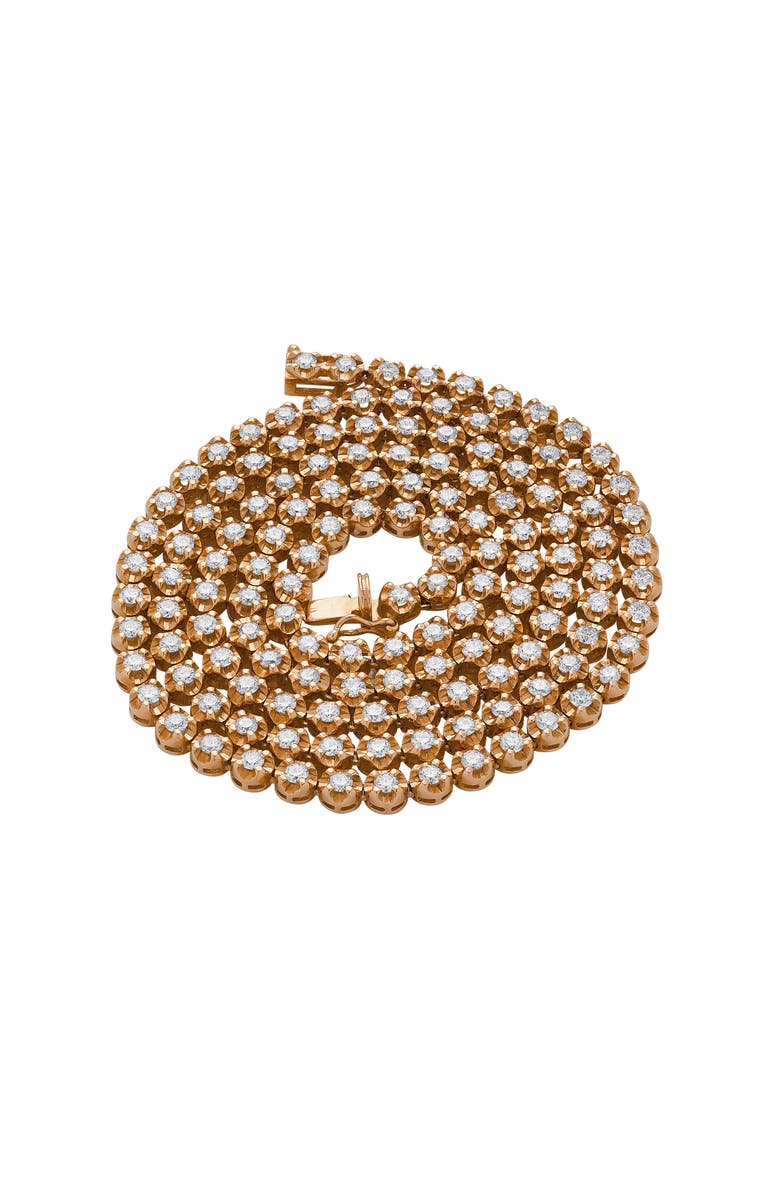 LuvMyJewelry LMJ 14K Rose Gold Diamond Tennis Chain - 7.3 Carats, Alternate, color, 14K Rose Gold