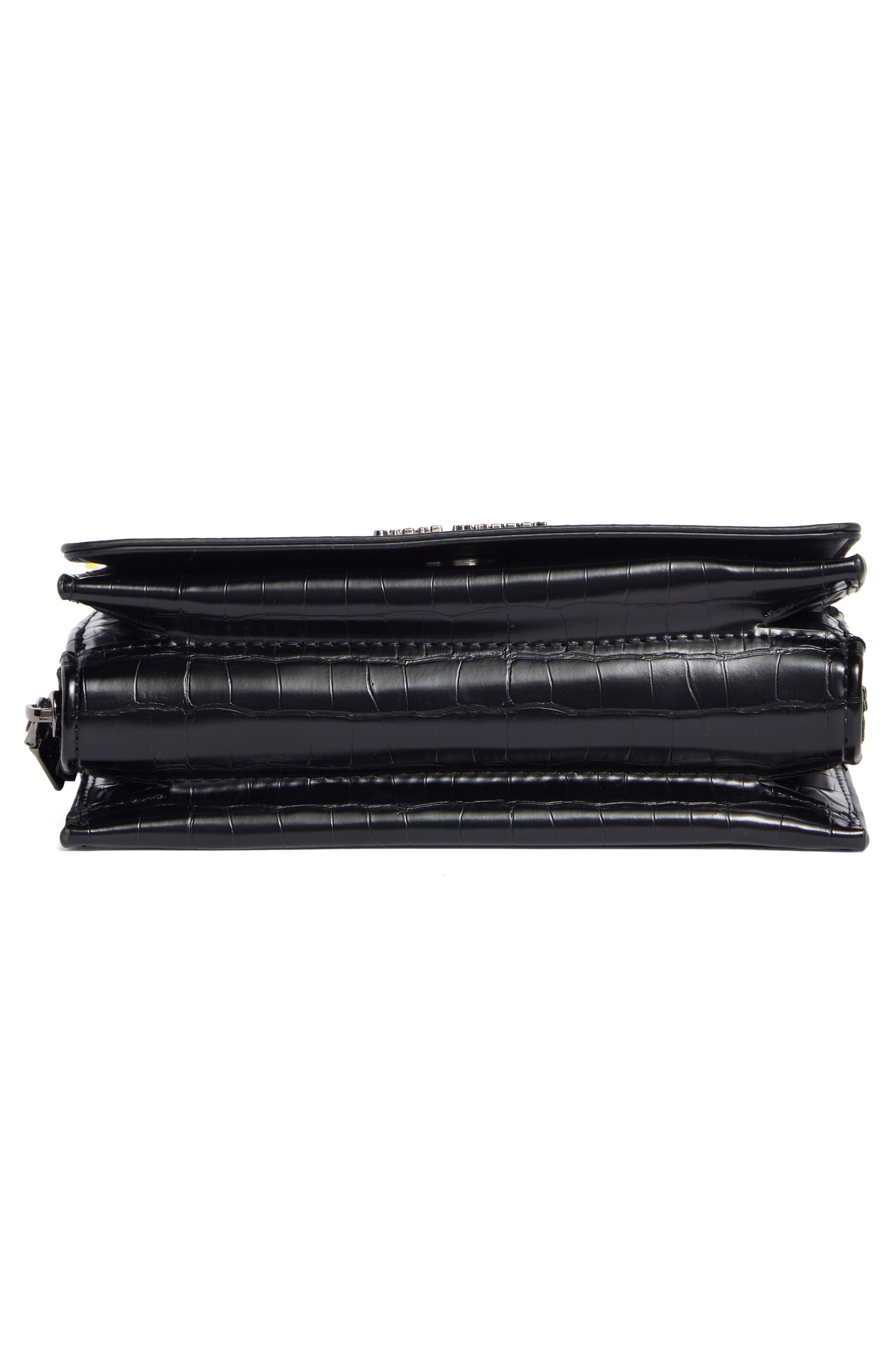 Steve Madden Siena Crossbody Bag, Alternate, color, Black Croco