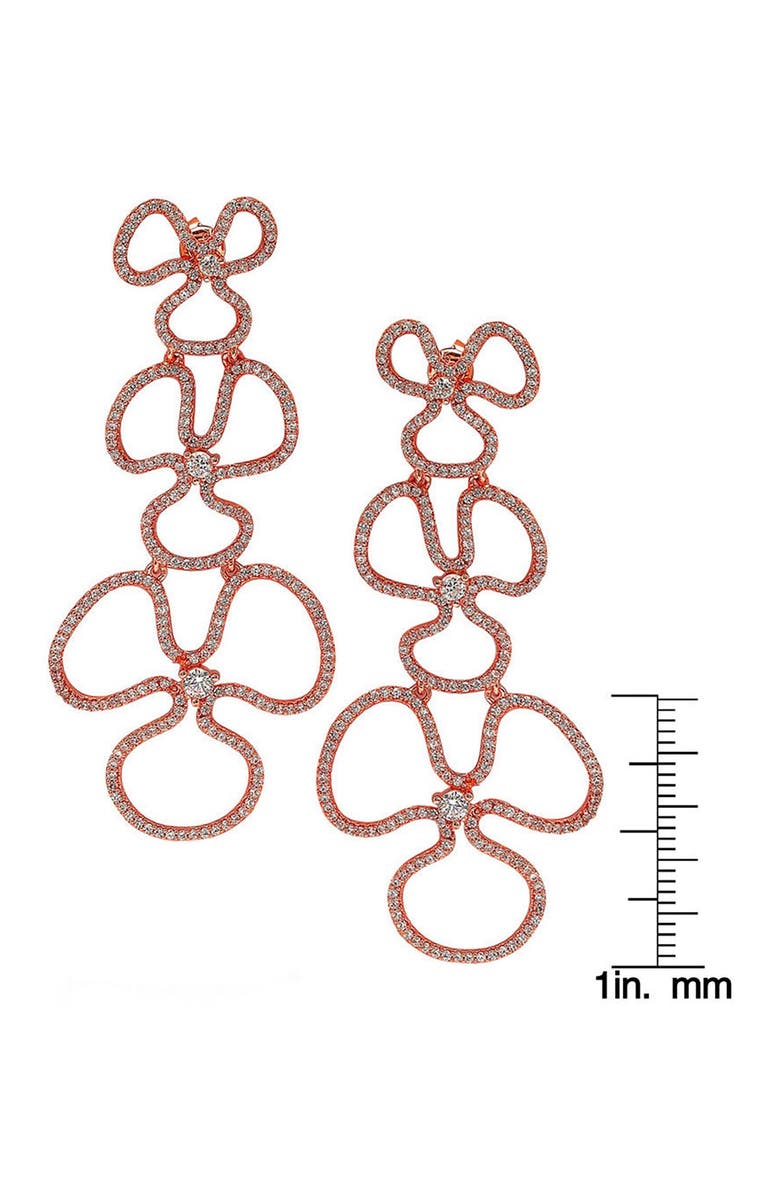 SUZY LEVIAN CZ Flower Drop Dangle Earrings, Alternate, color, 