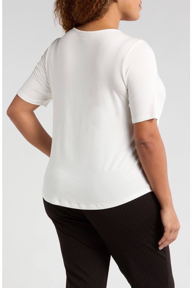 Lily Liquid Jersey Crewneck Top, Alternate, color, WHITE