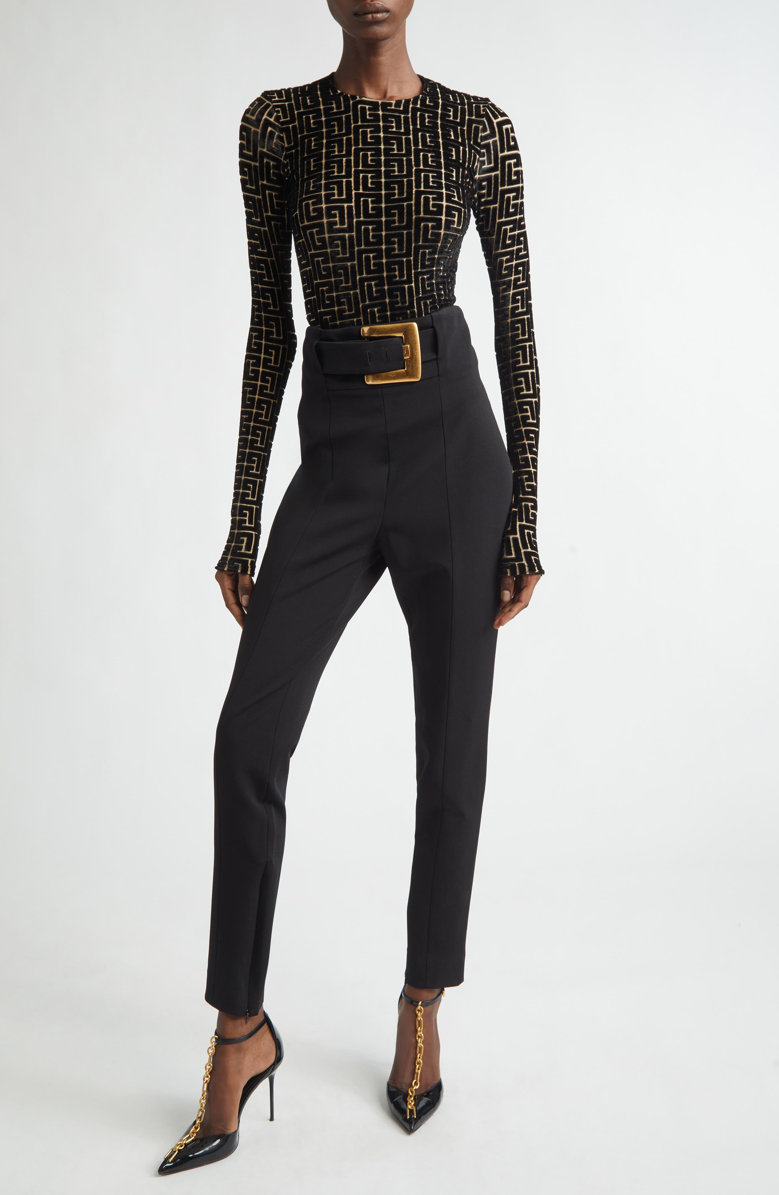 Monogram Jacquard Devore Velvet Top - image 2