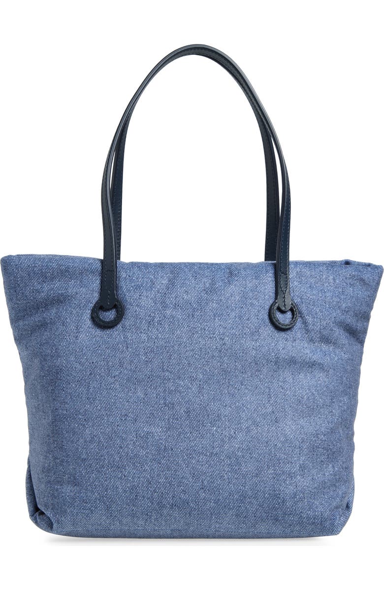 JW Anderson Small Anchor Puffy Denim Tote, Alternate, color,