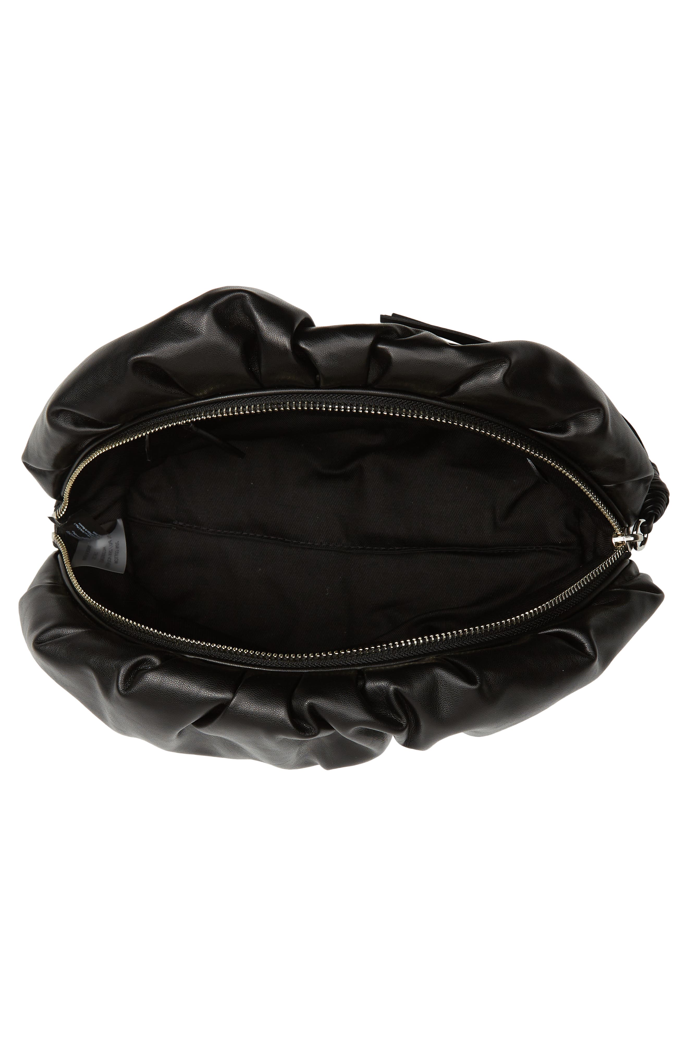 Rebecca Minkoff Ruched Faux Leather Clutch, Alternate, color, 