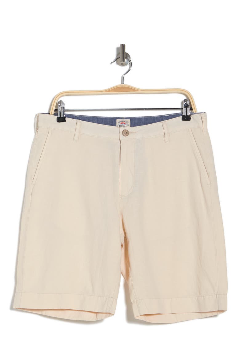 Malibu Linen & Cotton Chino Shorts, Alternate, color, STONE