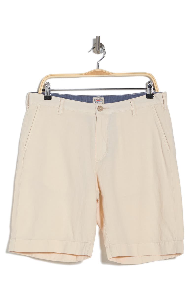 Faherty Malibu Linen & Cotton Chino Shorts, Alternate, color, Stone