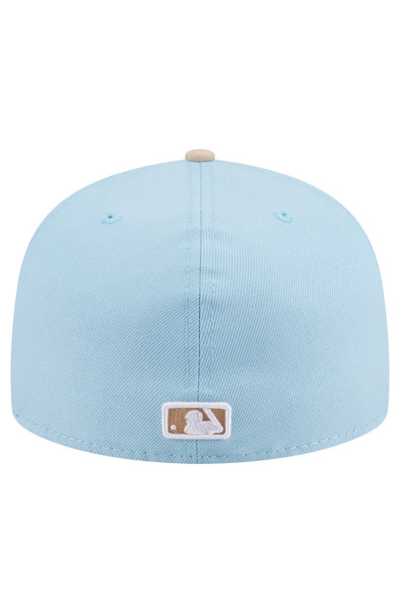 New Era Men's New Era Light Blue/Cream San Diego Padres Two-Tone Color Pack A-Frame 59FIFTY Fitted Hat, Alternate, color, 