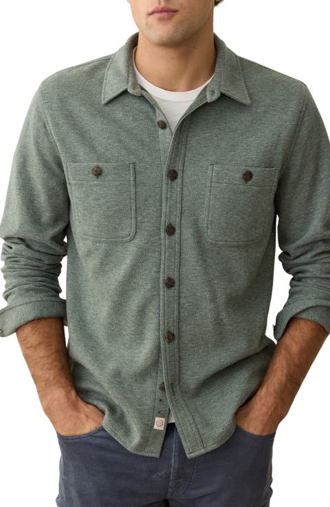 Pacifica Knit Flannel Button-Up Overshirt