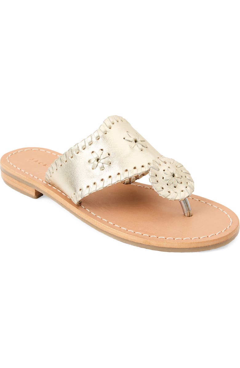 Jack Rogers Kids' Jacks Flip Flop, Main, color, Platinum