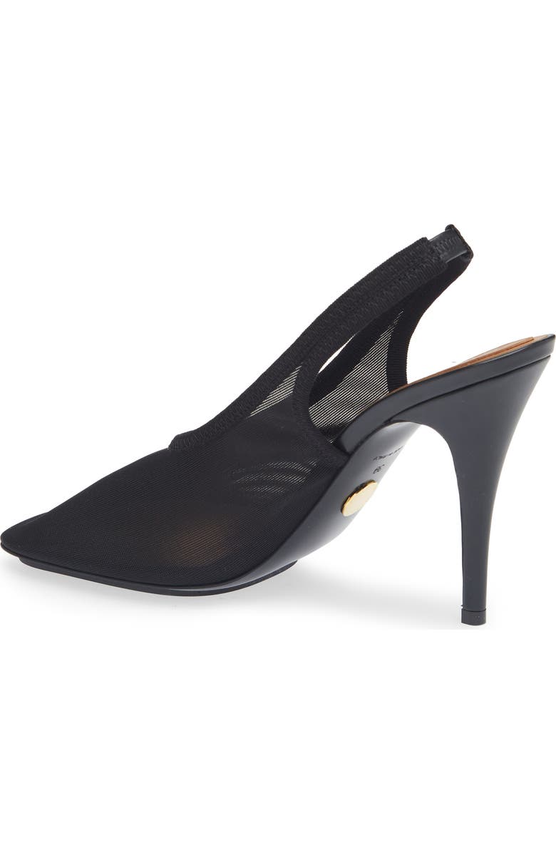 Stella McCartney Stretch Mesh Slingback Pump, Alternate, color, Black