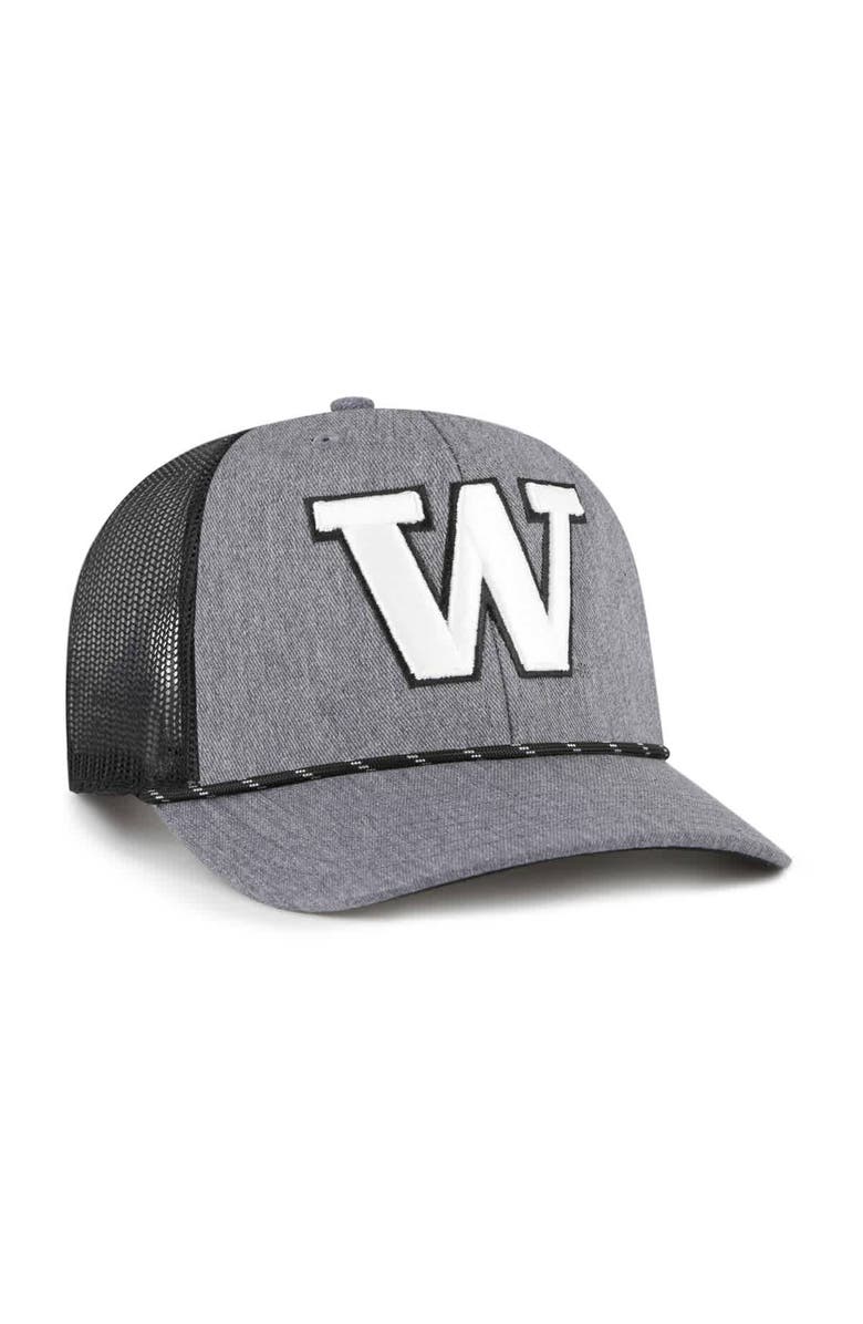 '47 Men's '47 Gray Washington Huskies Carbon Rope Adjustable Hat, Alternate, color, Gray