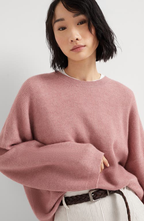 Brunello Cucinelli English Rib Knit Sweater In Pink