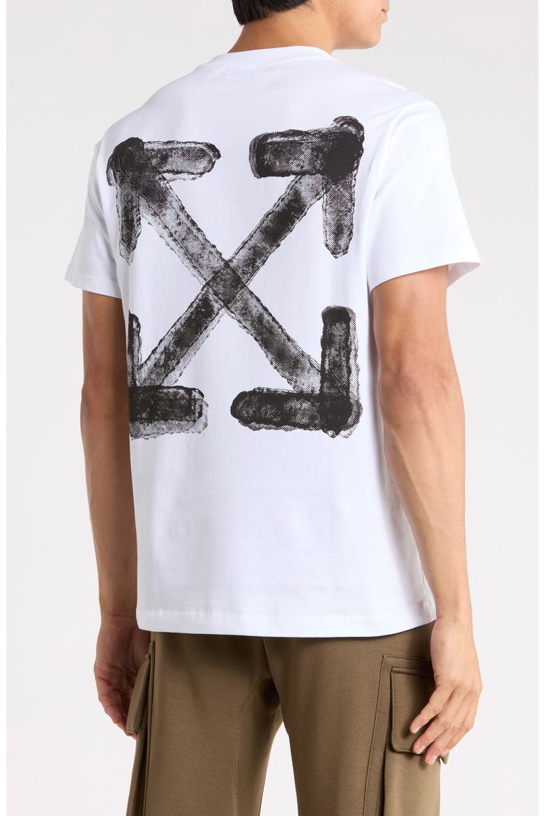 Spray Arrow Slim Fit Graphic Tee, Alternate, color, WHITE