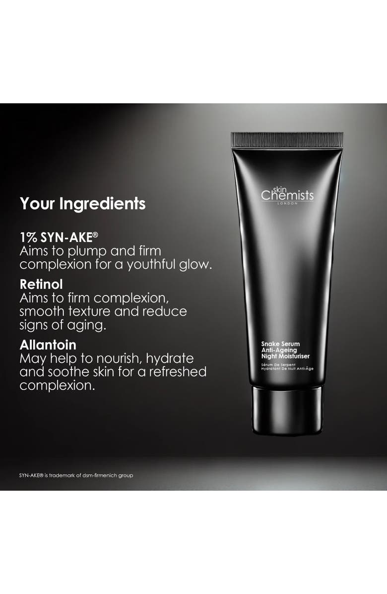 SKINCHEMISTS Snake Serum Anti-Ageing Night Moisturiser 50ml x 3 Trio Set, Alternate, color, White