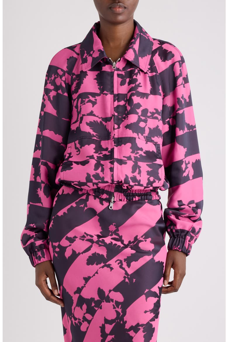 Dries Van Noten Vinnia Reversible Floral Jacquard Blouson Jacket