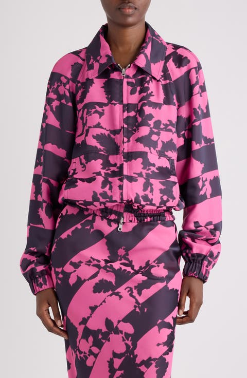 Vinnia Reversible Floral Jacquard Blouson Jacket