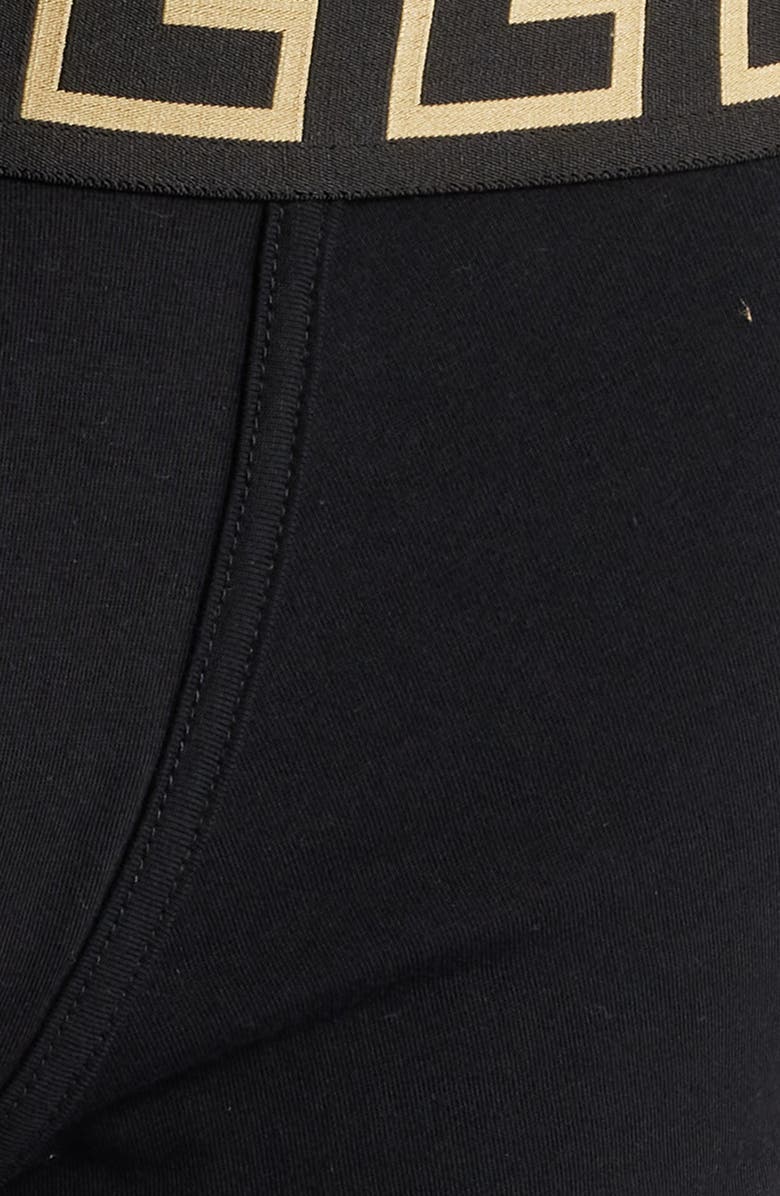 Versace Grecca Band Boxer Briefs, Alternate, color, Black