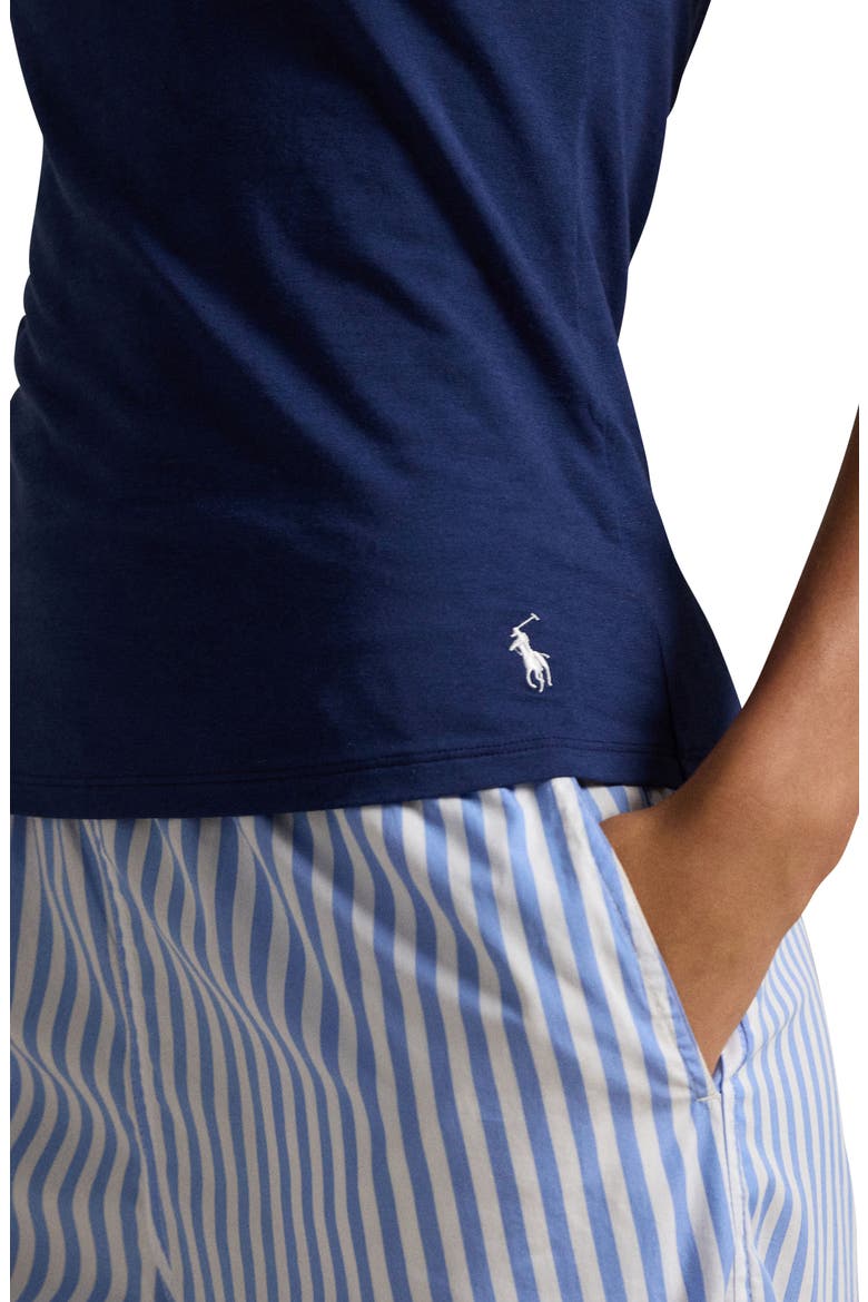 Stretch Cotton T-Shirt, Alternate, color, NAVY