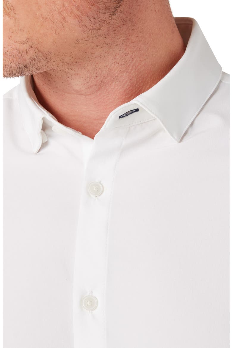 Leeward Solid No-Tuck Button-Up Shirt, Alternate, color, WHITE
