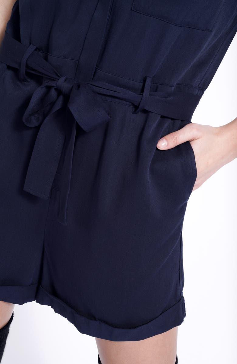 BP. + Wildfang Short Sleeve Romper with Removable Belt, Alternate, color, 