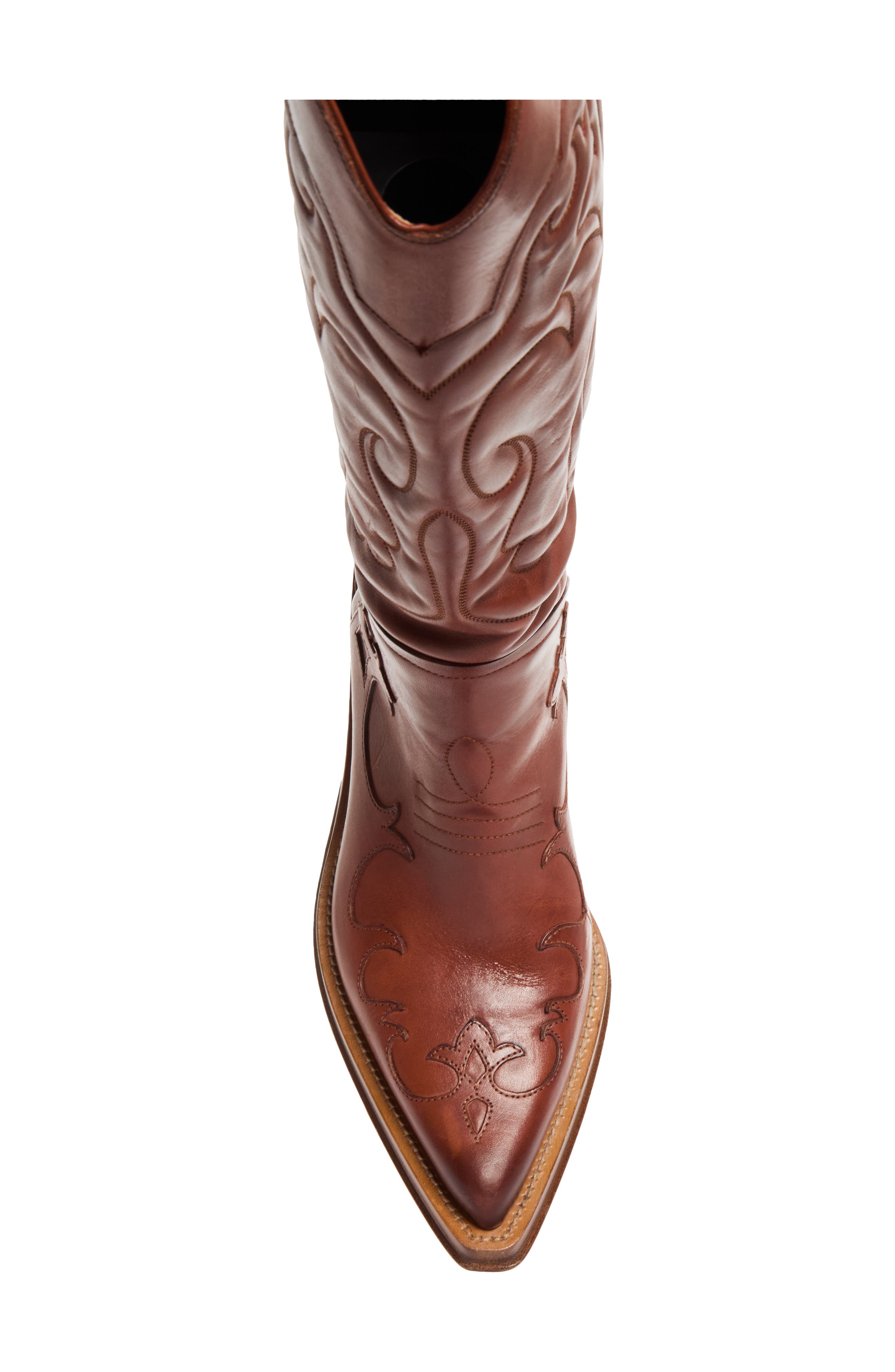 Capitana Pointed Toe Western Boot, Alternate, color, TAN