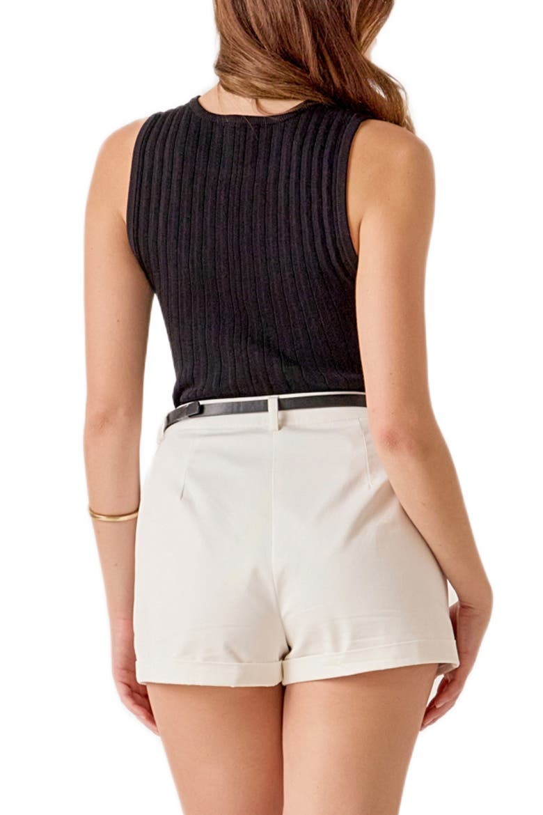 Sleeveless Knit Top, Alternate, color, BLACK