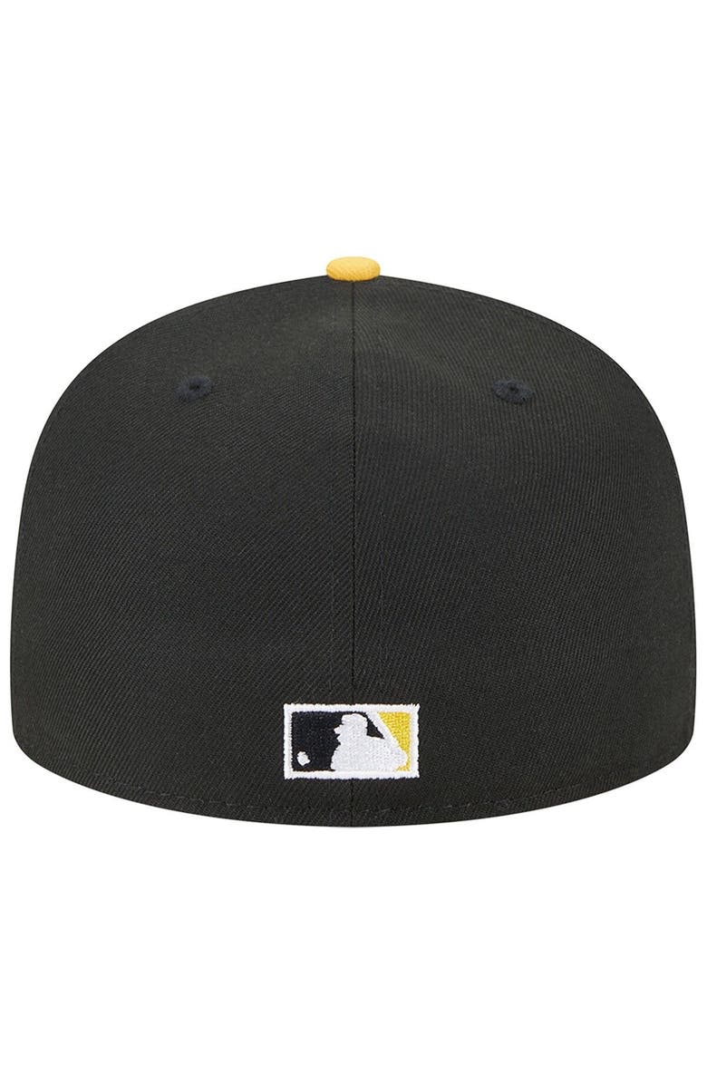 New Era Men's New Era Black/Gold Los Angeles Dodgers 59FIFTY Fitted Hat, Alternate, color, Black