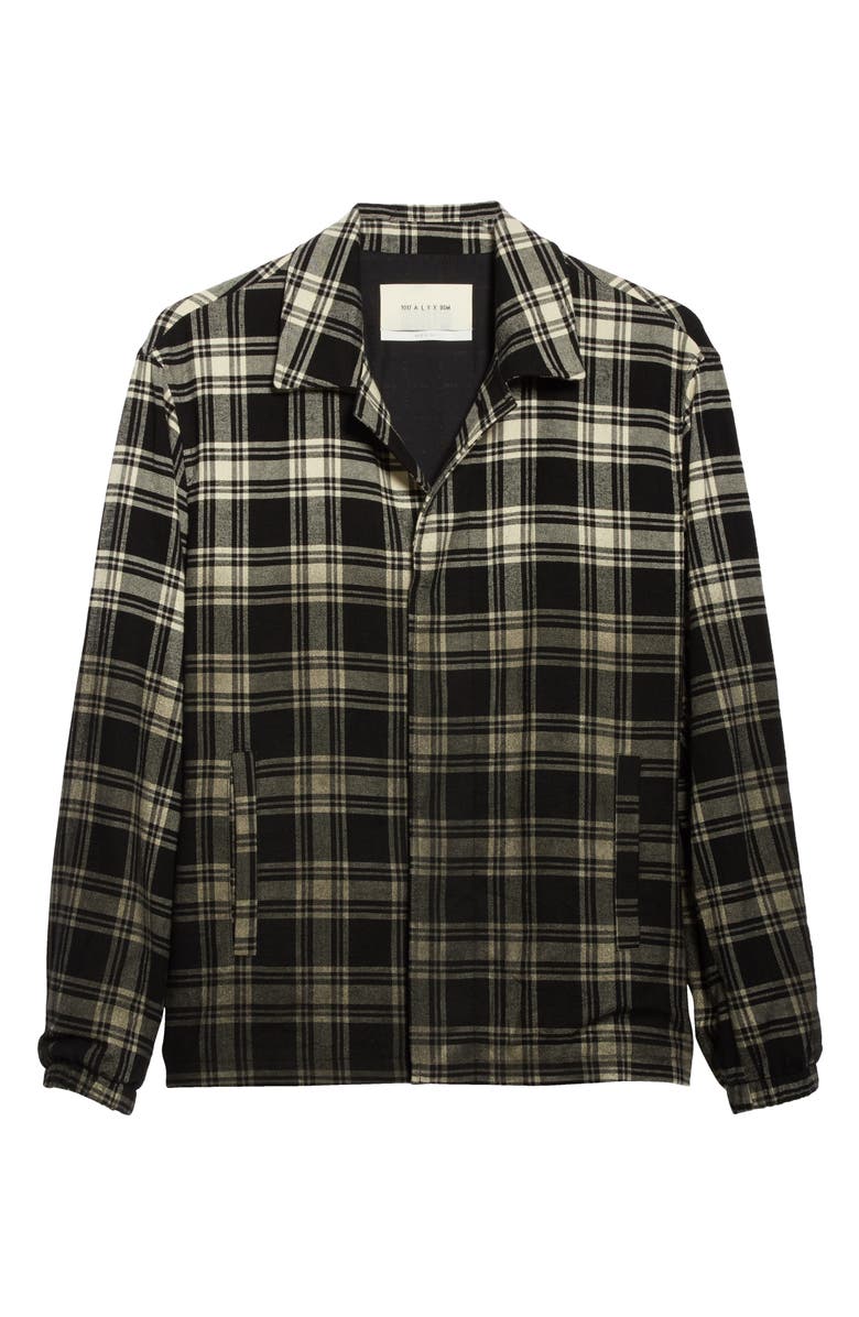 1017 ALYX 9SM Plaid Button-Up Flannel Shirt Jacket, Alternate, color, 