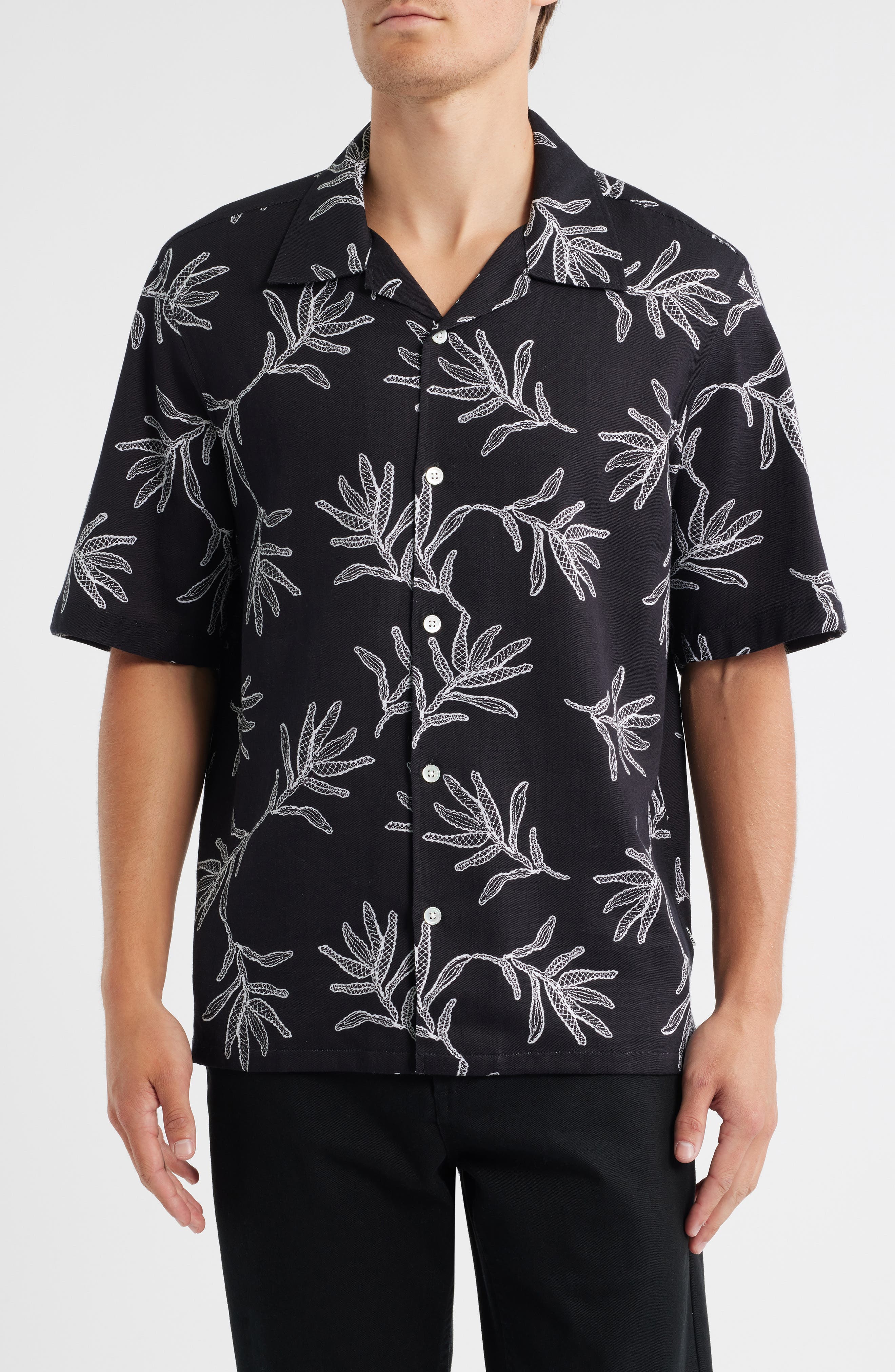 NN07 Ole 5210 Floral Cotton & Lyocell Camp Shirt