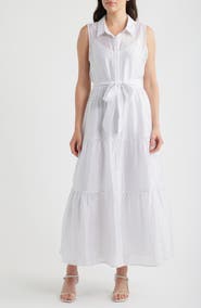 Halogen® Polka Dot Midi Shirtdress