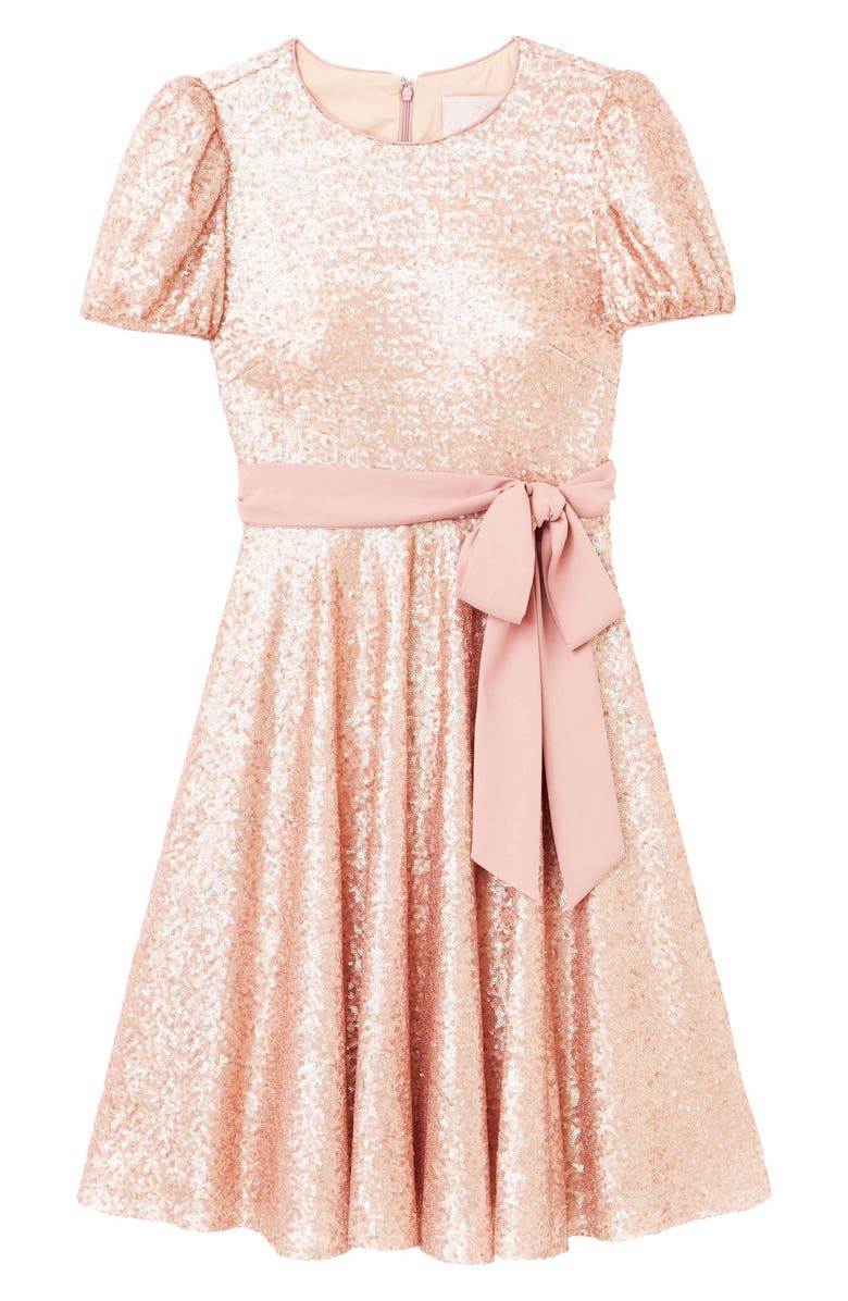 Gal Meets Glam Collection Beatrix Sequin Crush Fit & Flare Dress, Alternate, color, 